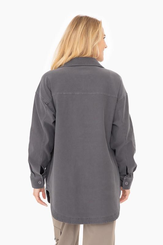 Oversized Twill Shacket