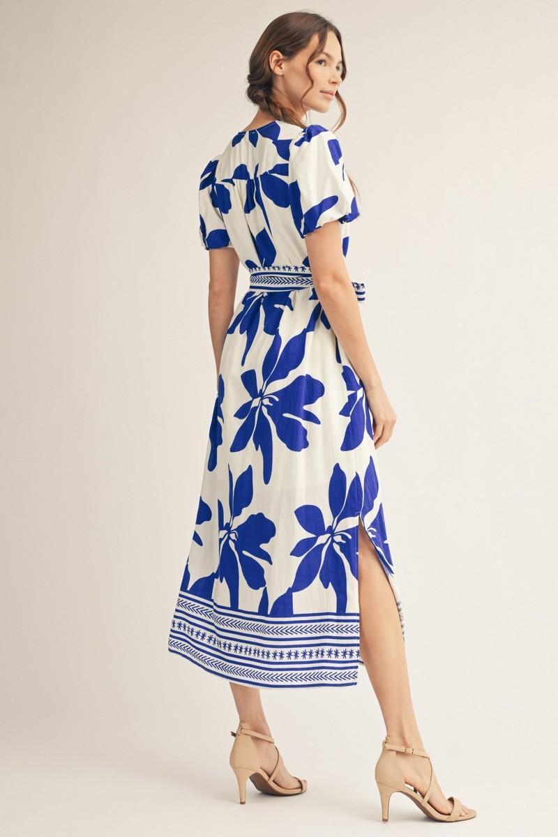 Tropical Floral Midi Dress