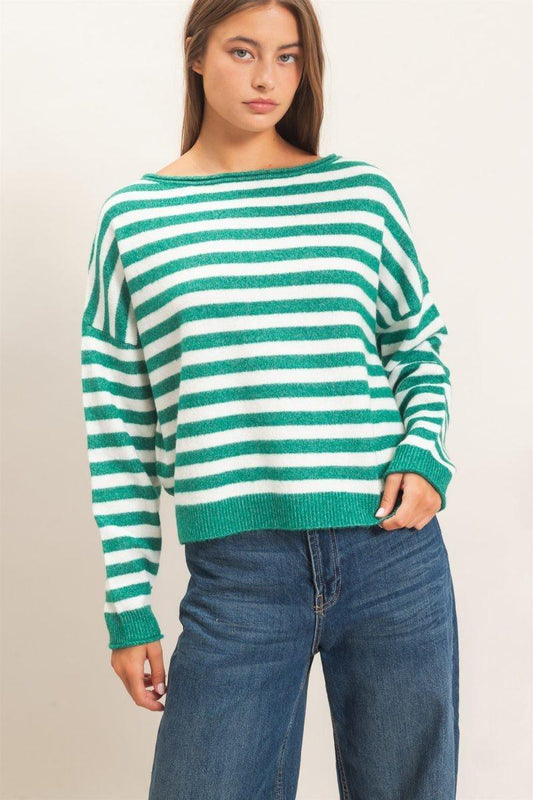 Emerald Stripe Sweater