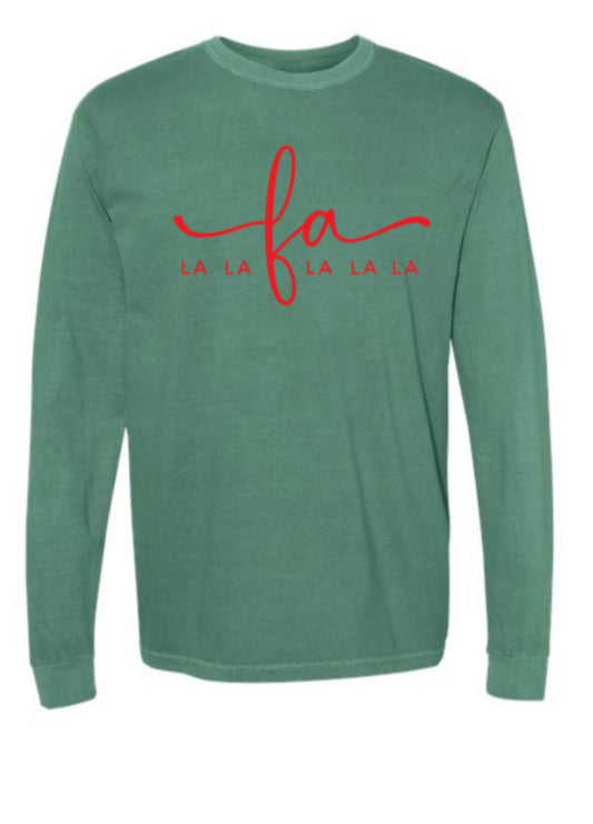 Green Fa La La Long Sleeve Tee