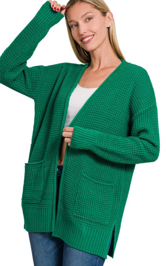 Waffle Knit Cardigan