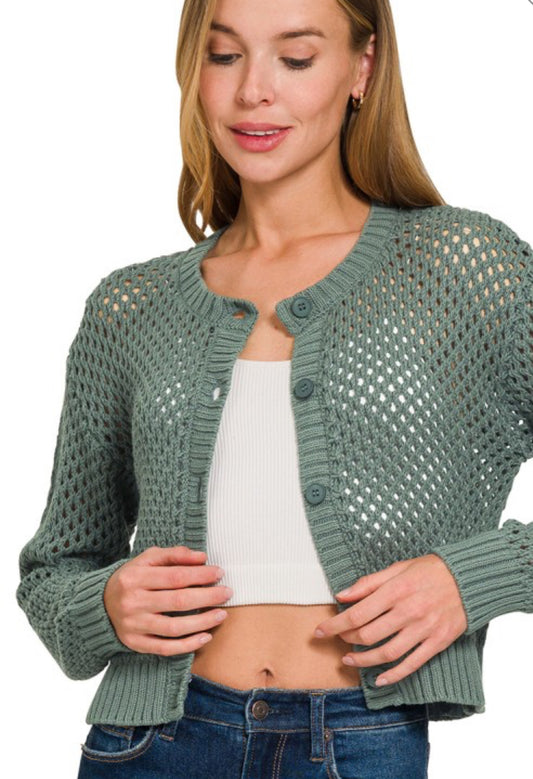 Crochet Button Cardigan