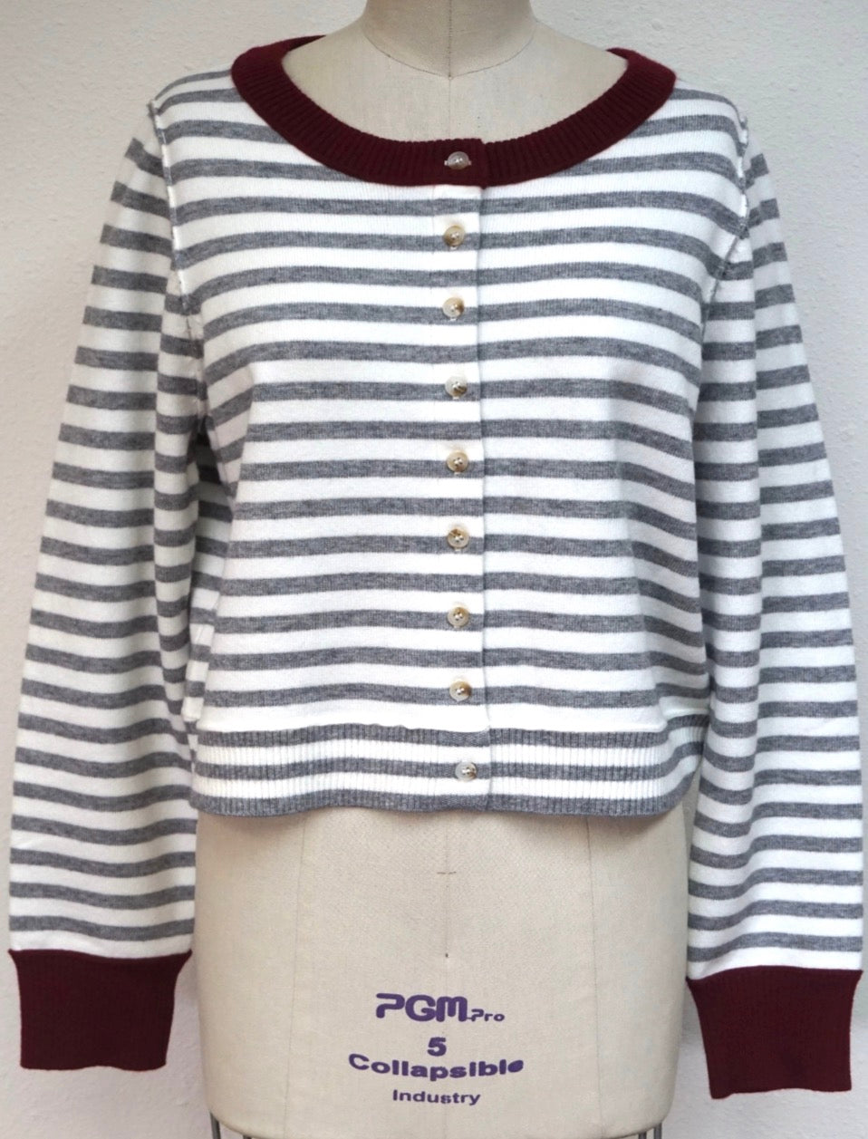 Color Block Stripe Cardigan