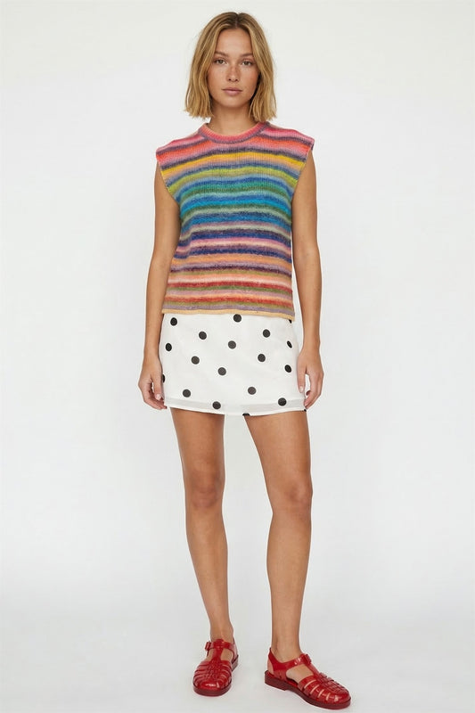 Multicolor Stripe Sweater Vest