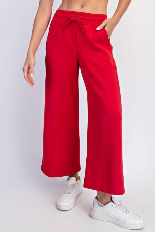 Modal Scuba Cropped Wide Pant