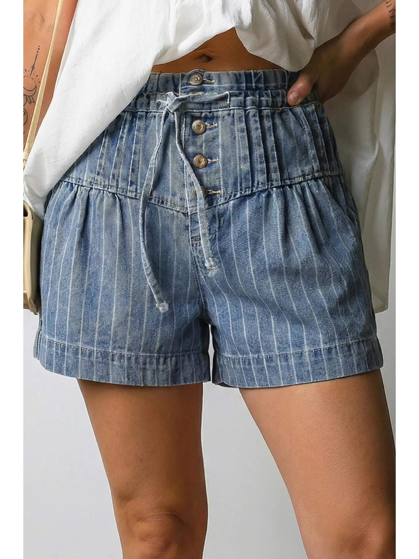 Stripe Tie Shorts