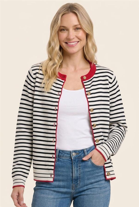 Color Accent Cardigan