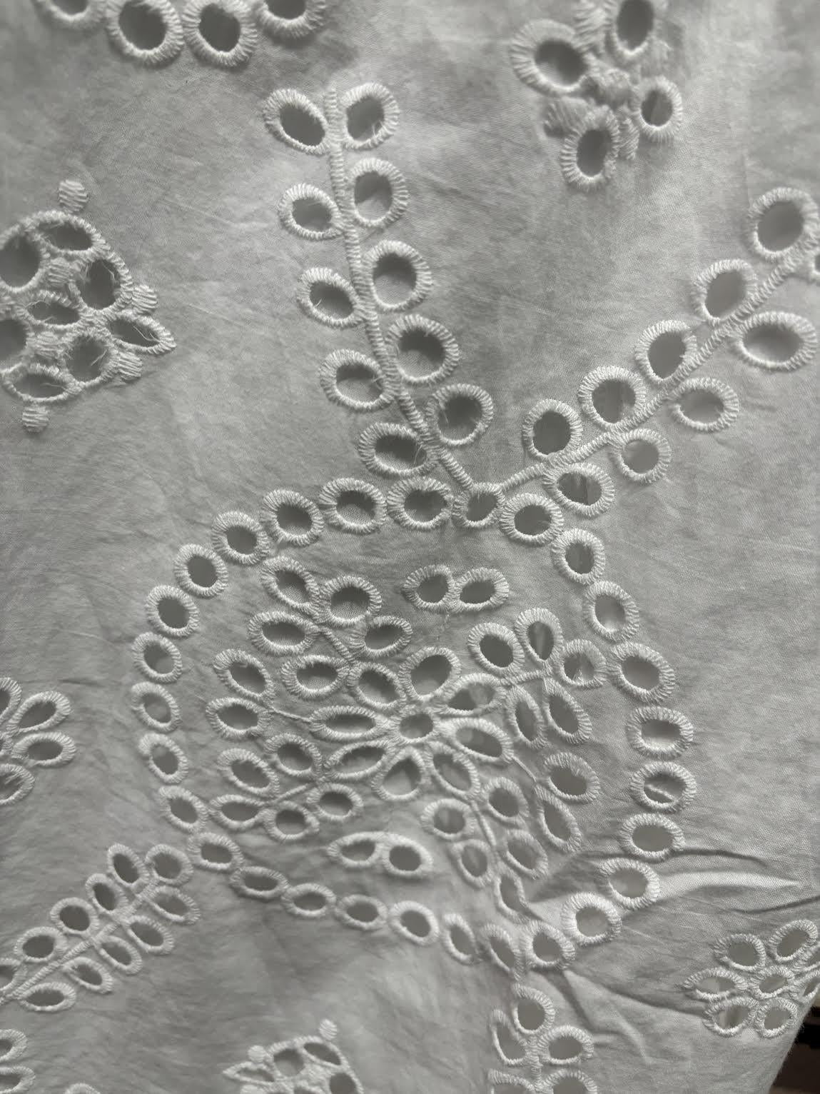 Scalloped Hem Eyelet Skirt