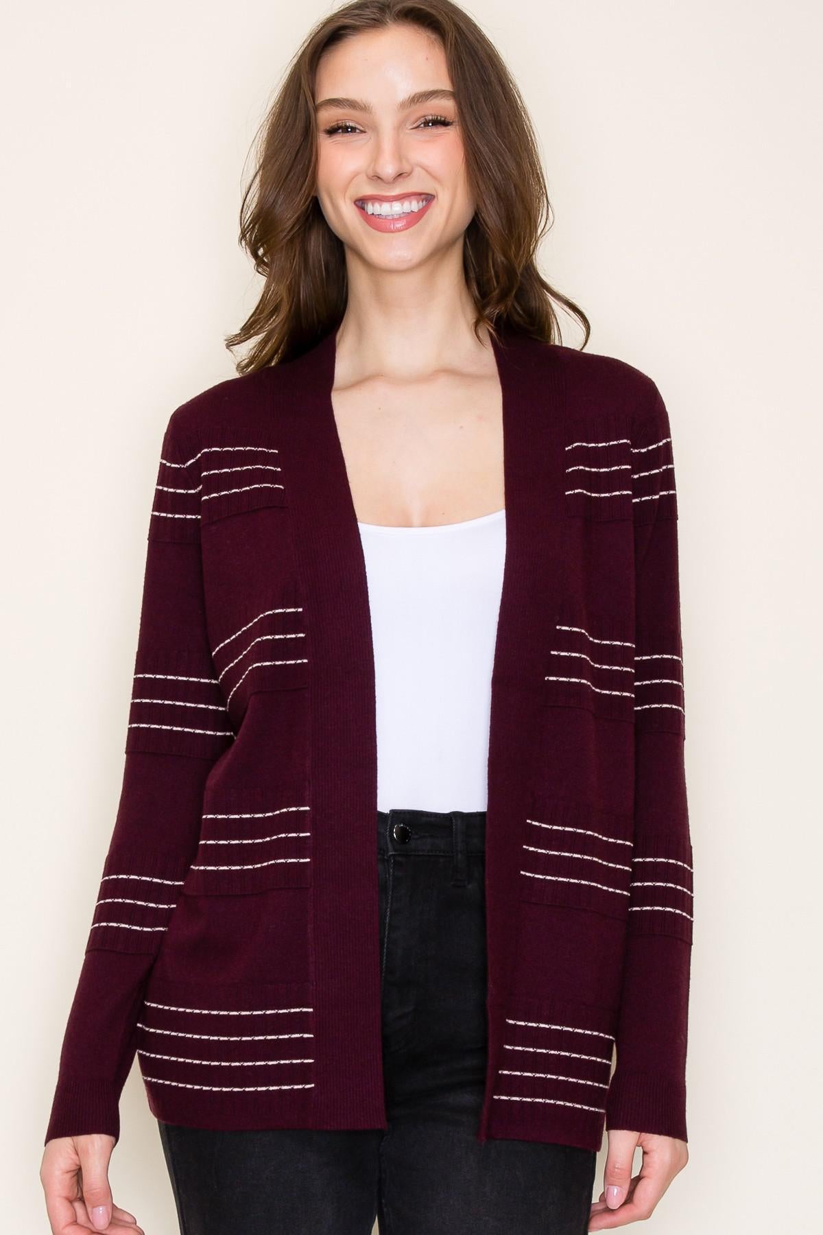 Stitch Stripe Cardigan