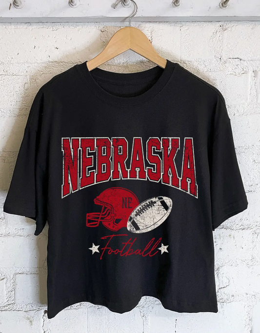 Nebraska Football Graphic Tee - Black