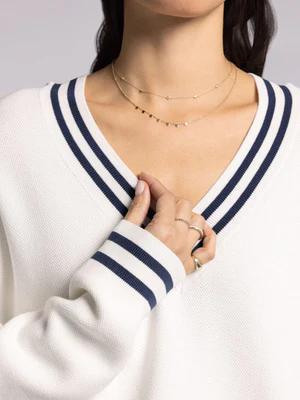 Rebecca Sweater-Navy/Ivory