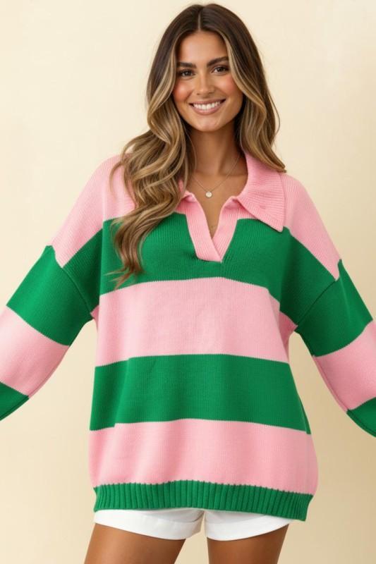 Collared Block Stripe