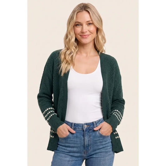 Honeycomb Textured Sweater Cardigan