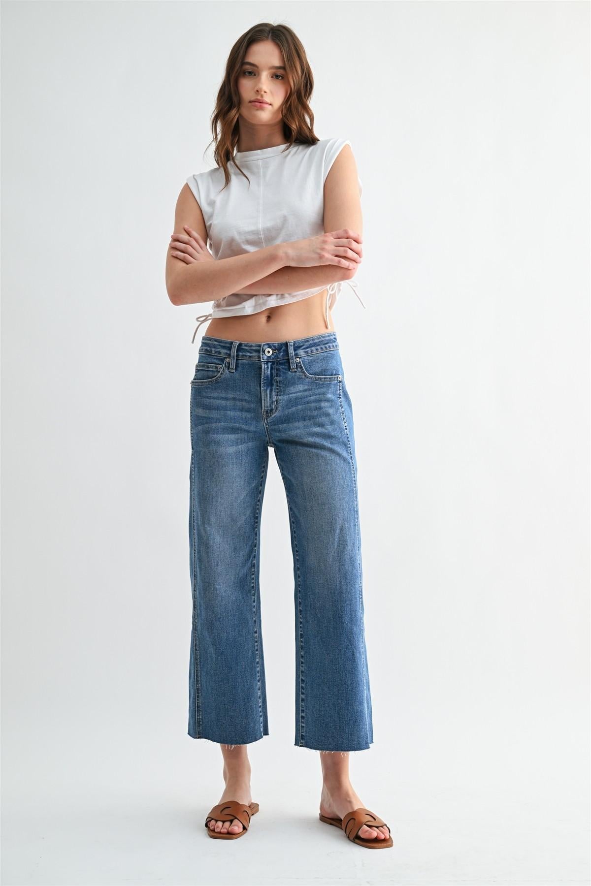 Mica Mid-Rise Raw Hem