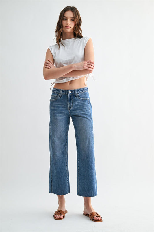 Mica Mid-Rise Raw Hem