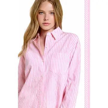 Collared Stripe Button Down