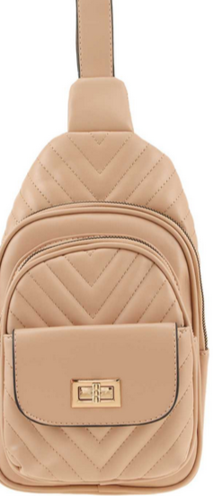 Chevron Quilted Sling Bag