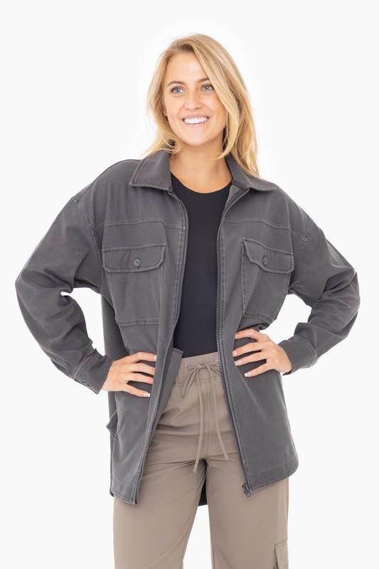 Oversized Twill Shacket