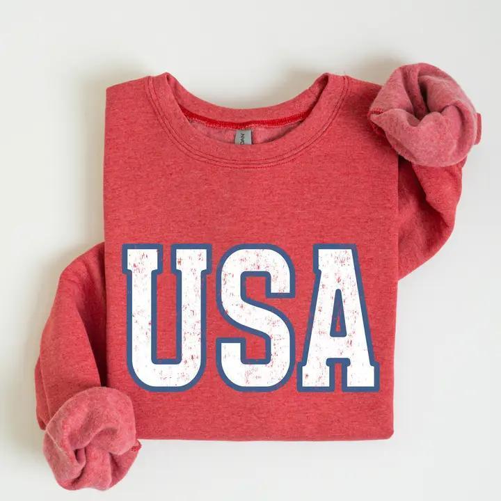USA Sweatshirt Vintage Patriotic Graphic