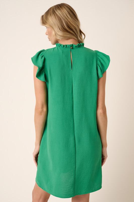 Ruffle Sleeve Mini Dress