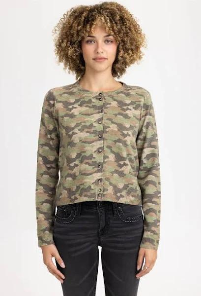Camo Crop Cardi