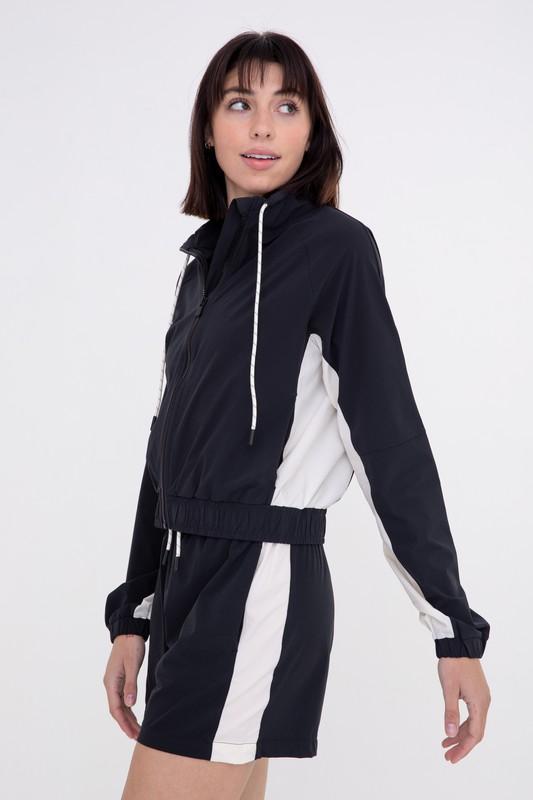Water Resistant Mock Neck Active Jacket