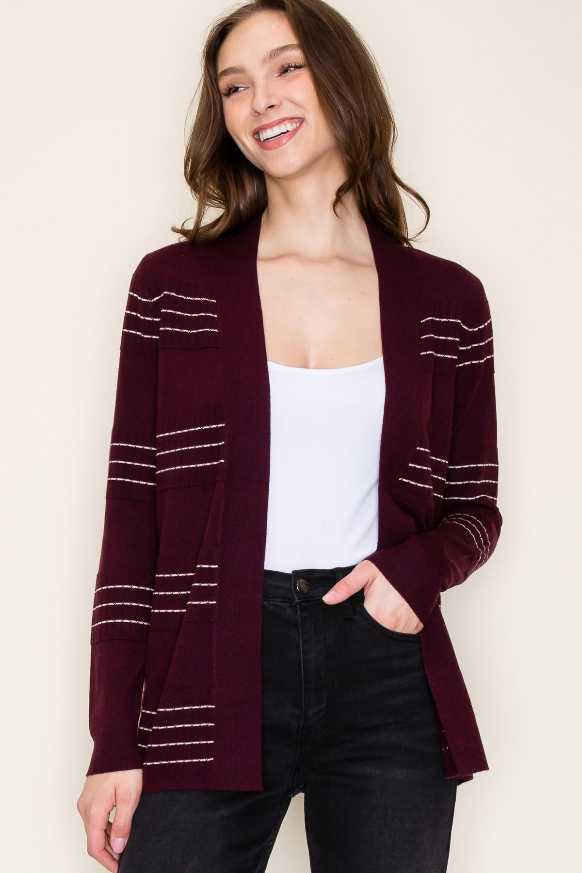 Stitch Stripe Cardigan