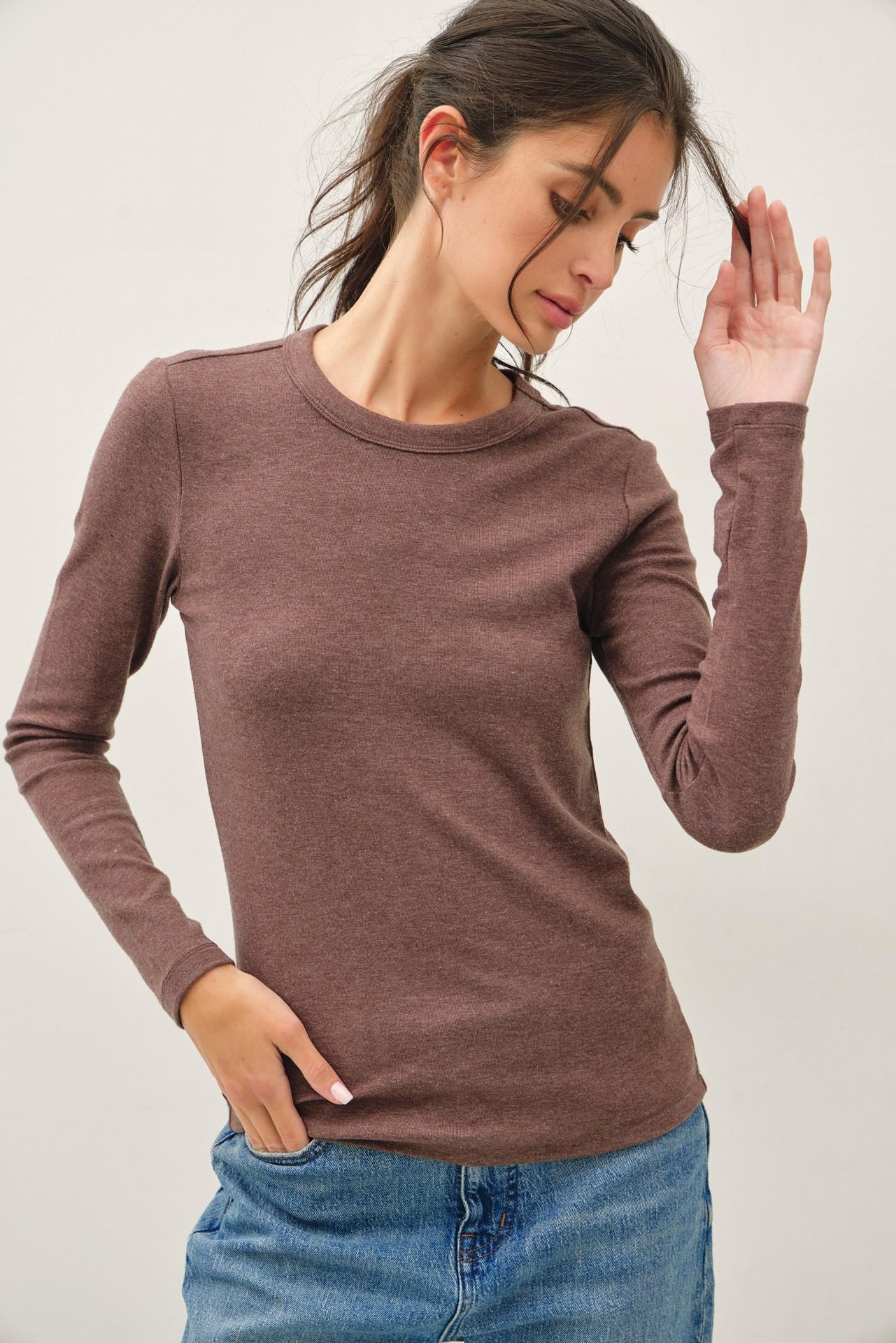 Basic Round Neck Long Sleeve Knit