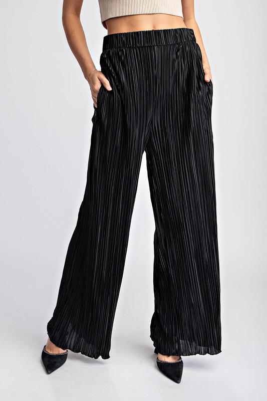 Pleated Stright Leg Pants