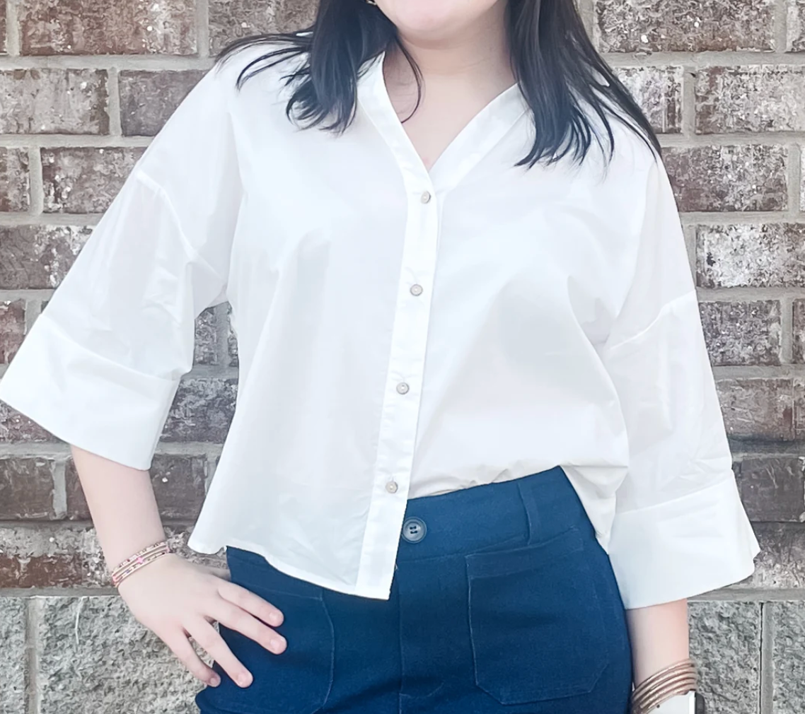 Back Pleat Button Down