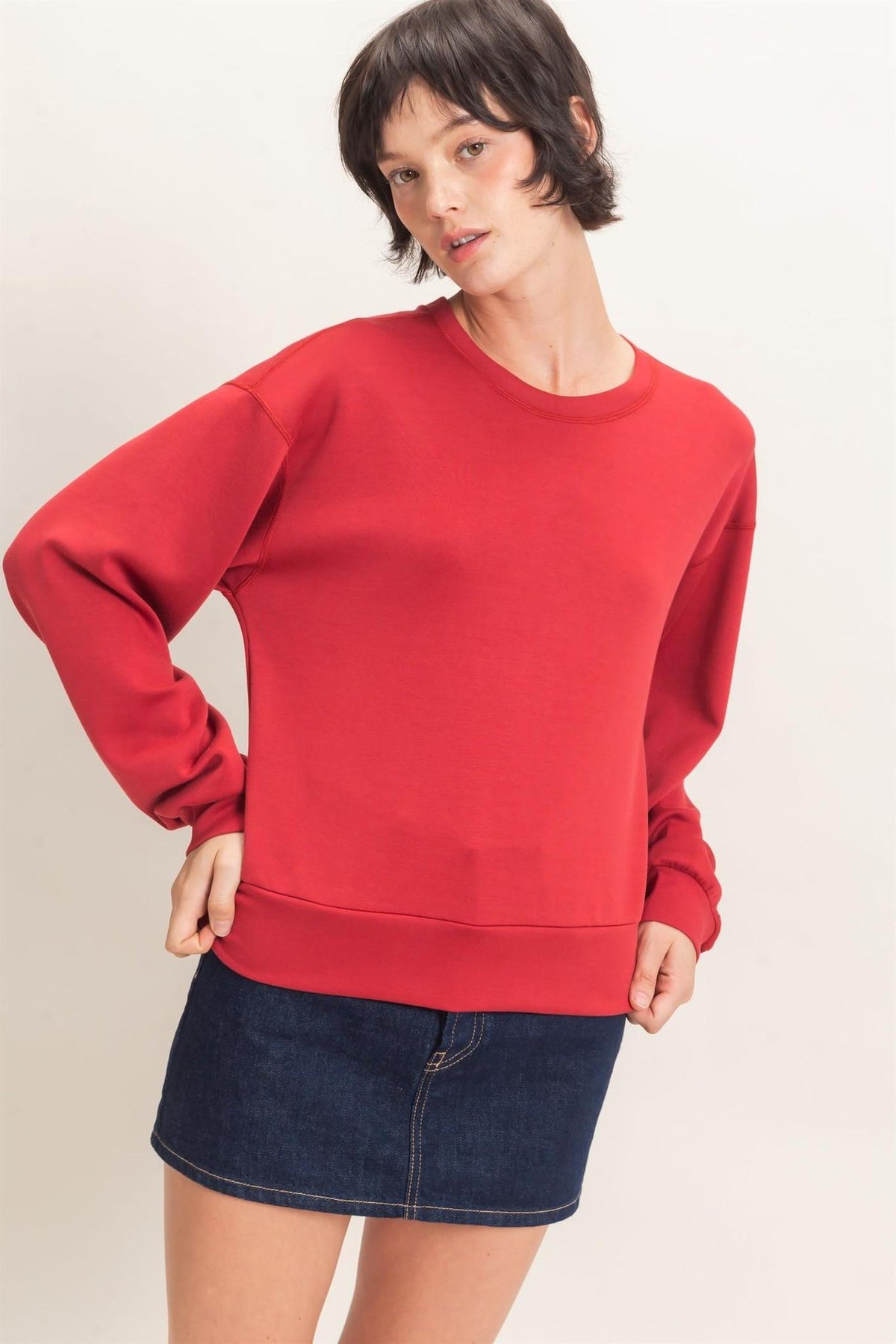 Modal Crew Knit Top
