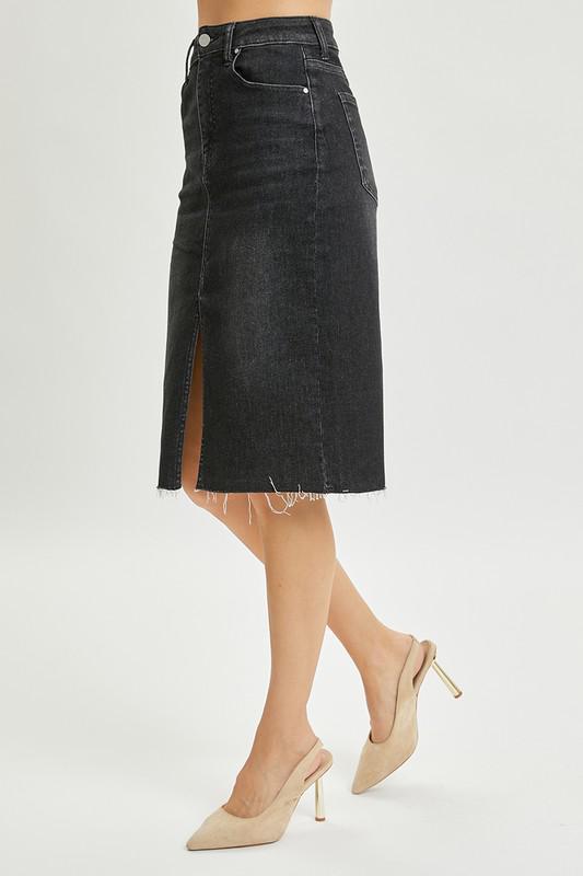 Risen Black Midi Skirt