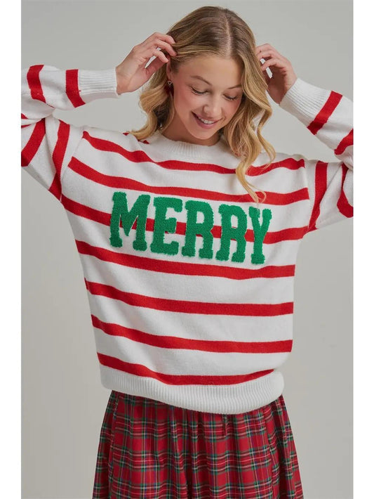Merry Chenille Patch Sweater