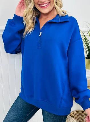 Scuba Half Zip-Ocean Blue