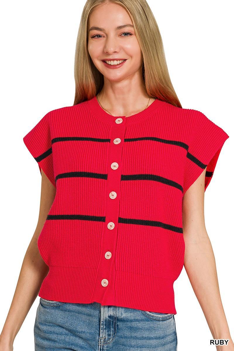 Striped Viscose Sweater Vest