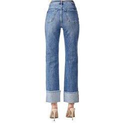 High Rise Straight Cuffed Relaxed Jean - Dark