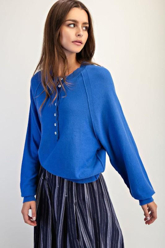 Half Button Pull Over