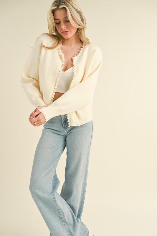 Pearl Trimmed Cardigan