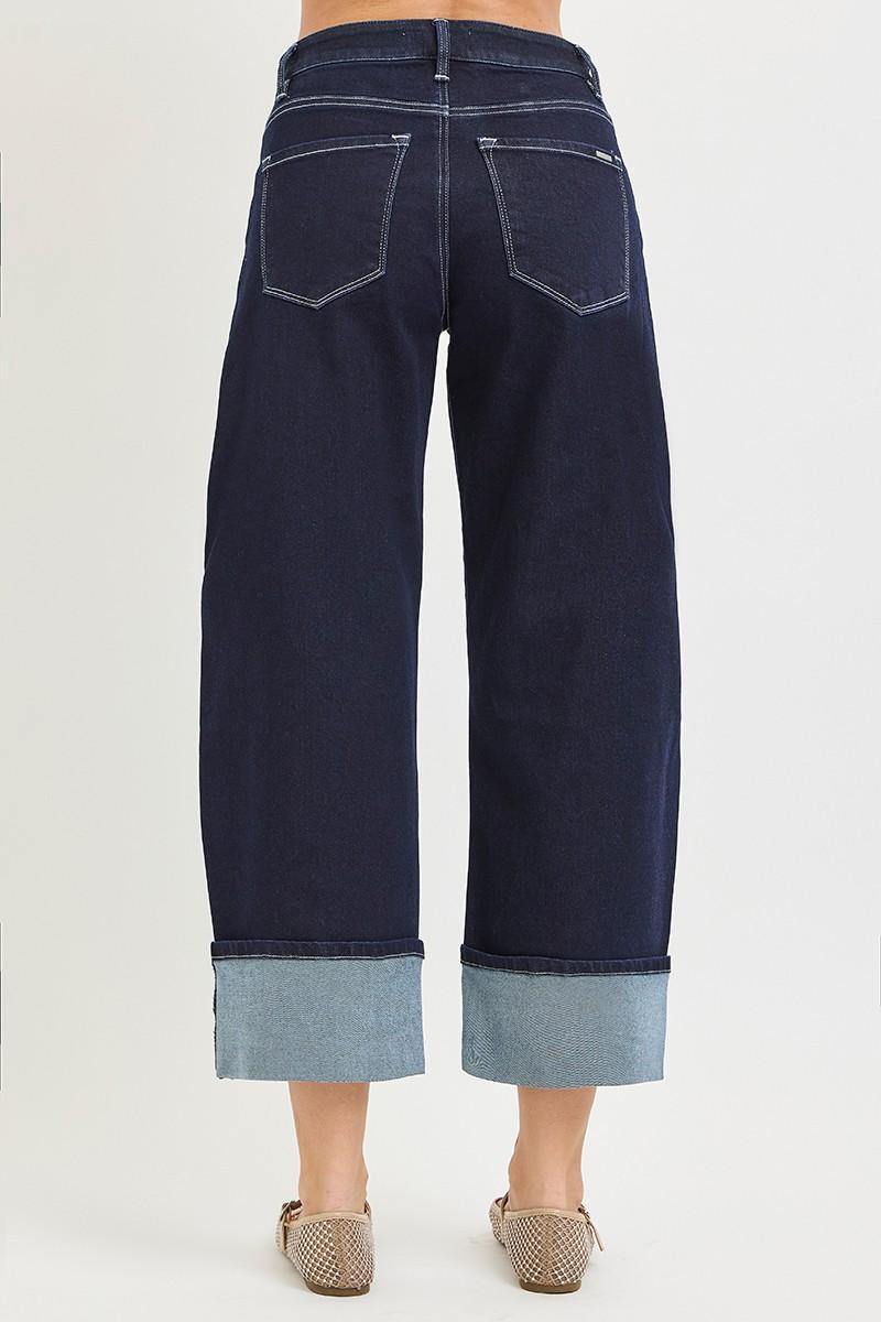 Risen Slouchy Crop Barrel Cuffed Hem
