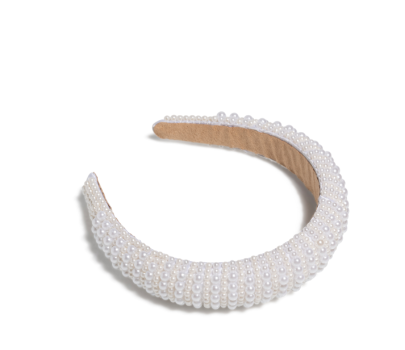 Beaded Headband - White