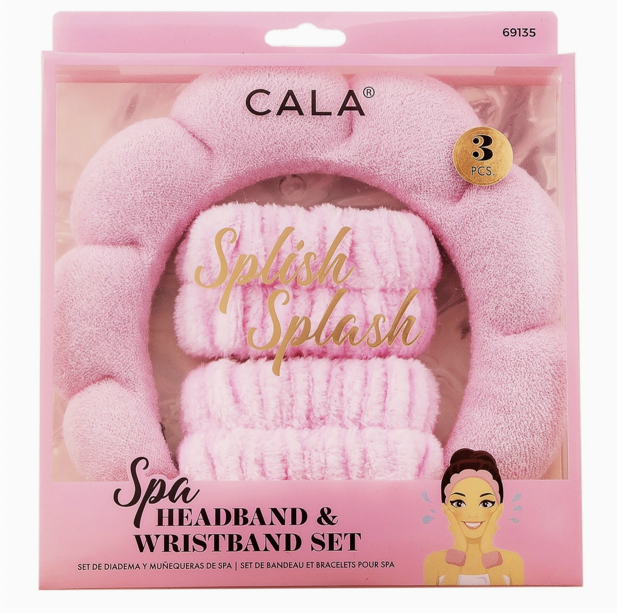 Cala Spa Bubble Puffy Headband and Wrist Set