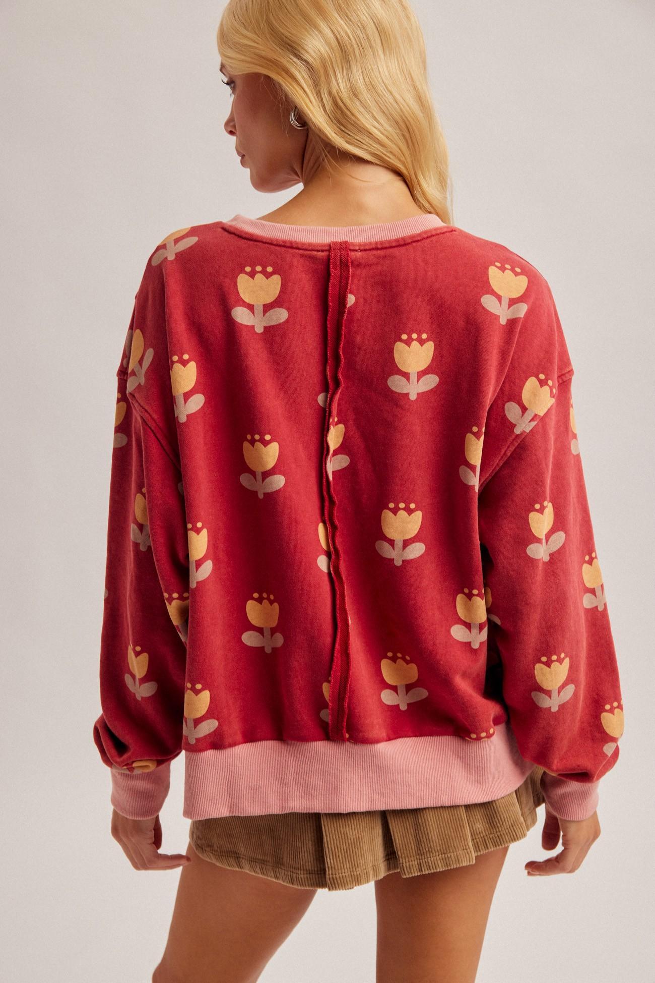 Tulip Print Sweatshirt