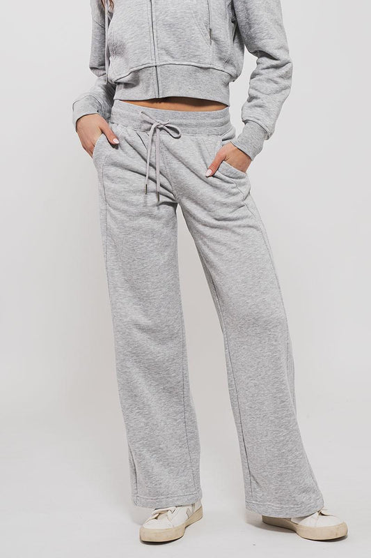 Panel Leg Sweatpants - Heather Grey