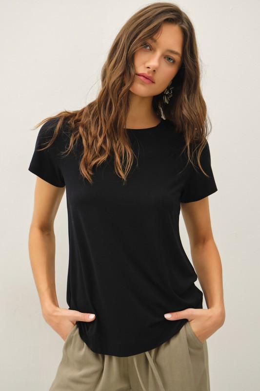 Bamboo Modal Basic Round Neck T-shirt