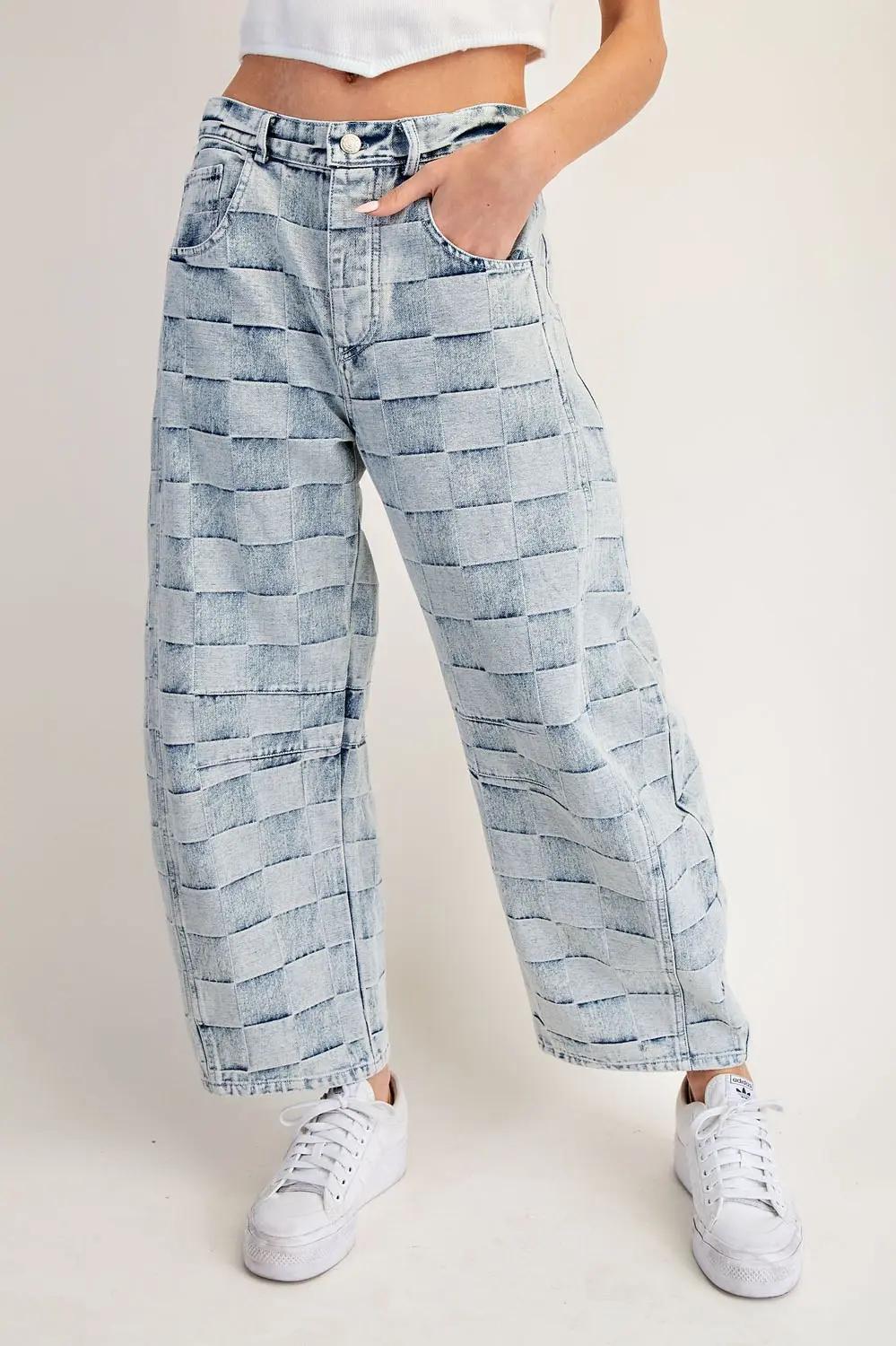 Checker Barrel Jeans