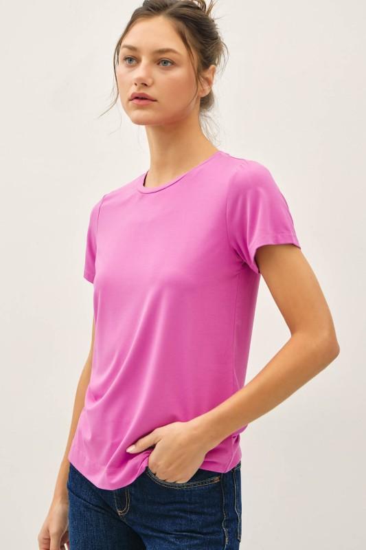 Bamboo Modal Basic Round Neck T-shirt