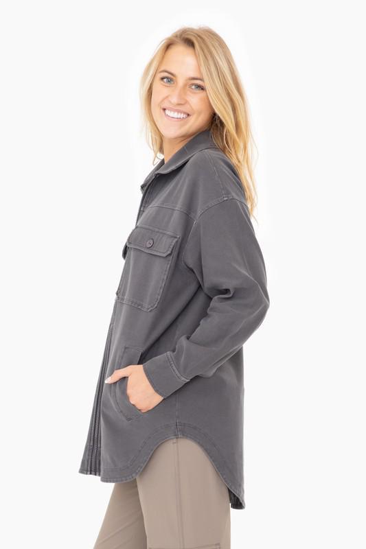 Oversized Twill Shacket