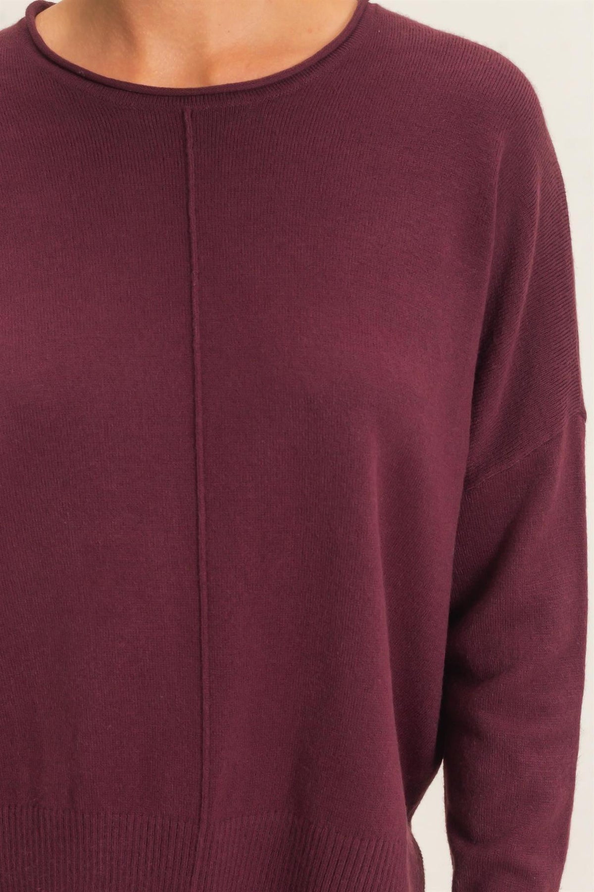 Roll Neck Seam Detail Sweater