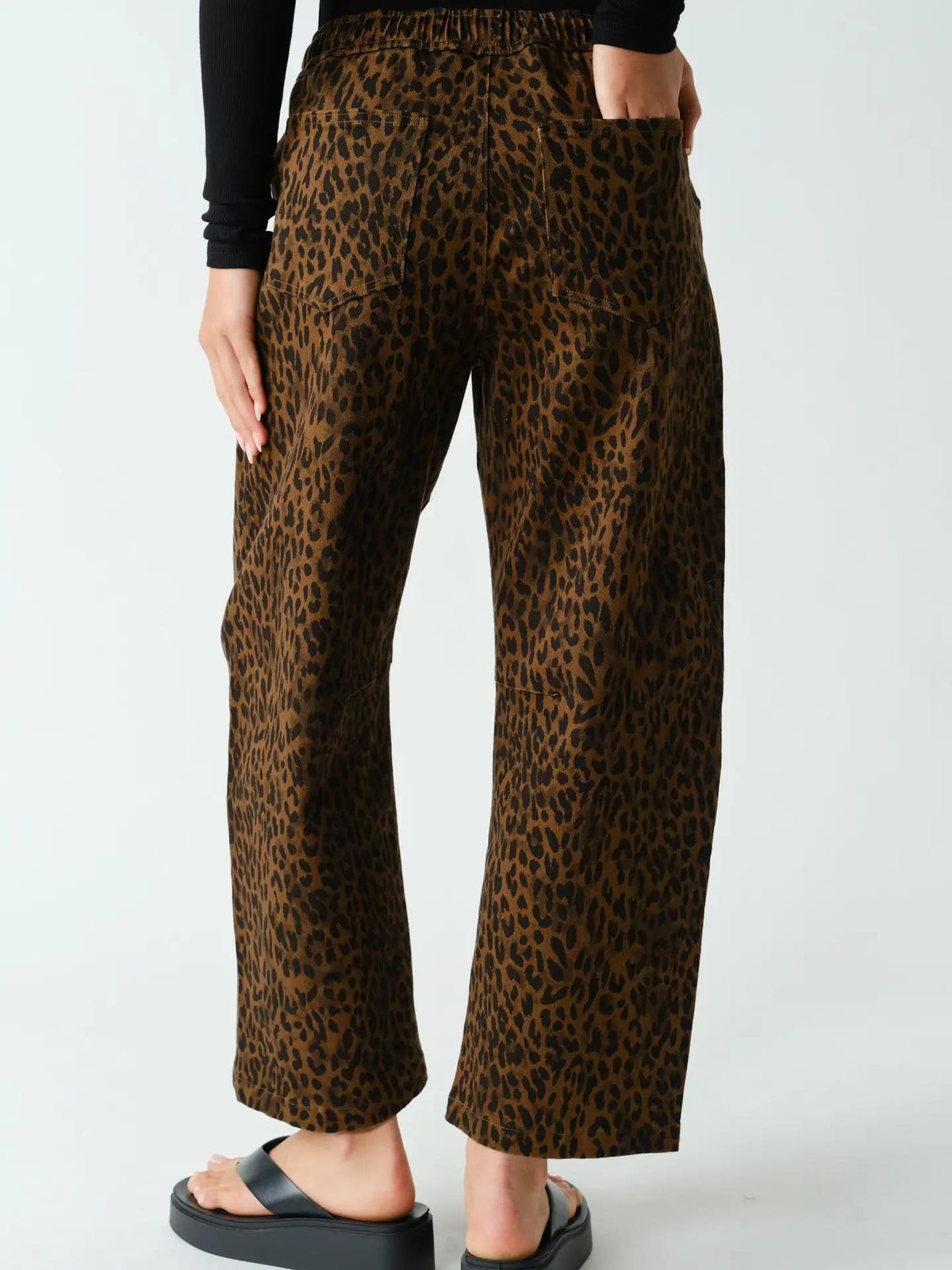 Leopard Lounge Wide-Leg Pants