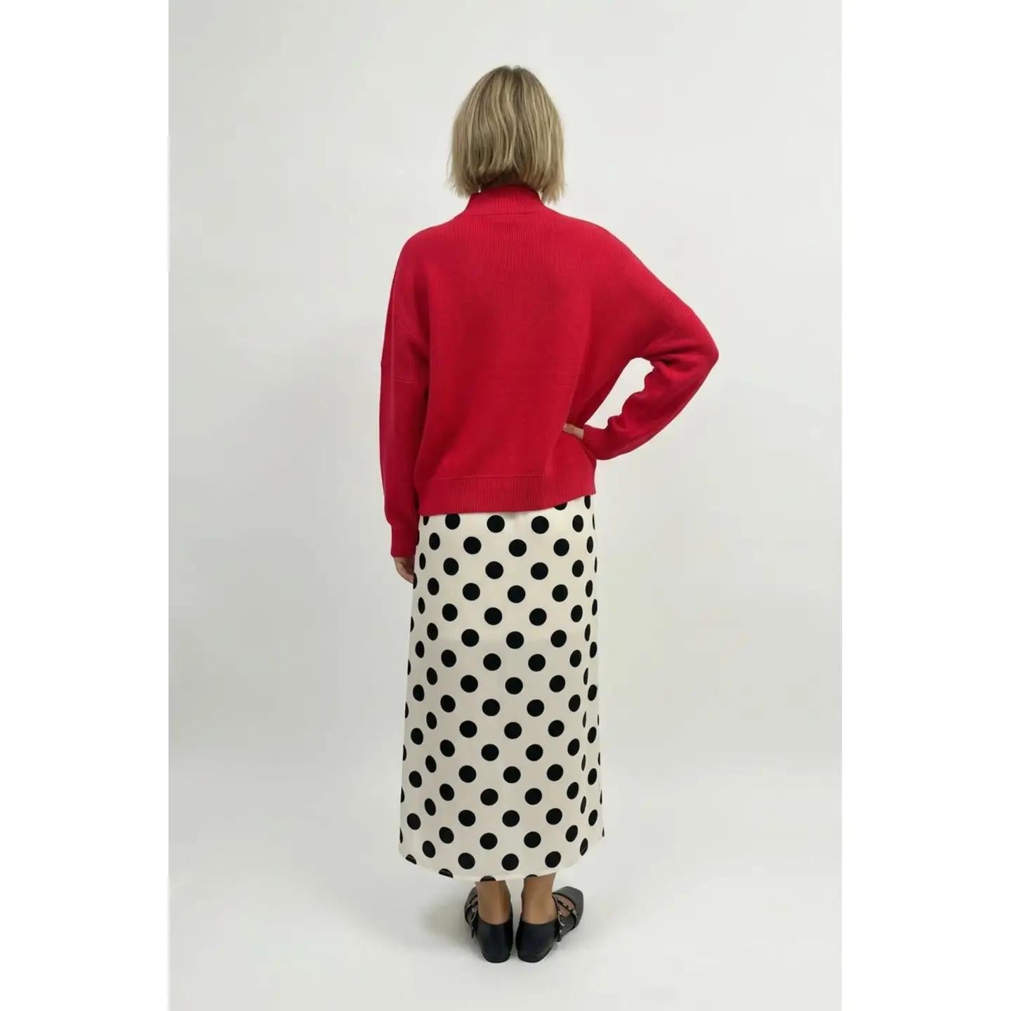 Velvet Polka Dot Skirt